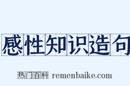 感性知识造句是什么意思的图片